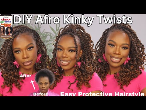 How To: DIY Kinky Afro Twist Protective Style on Short Natural Hair