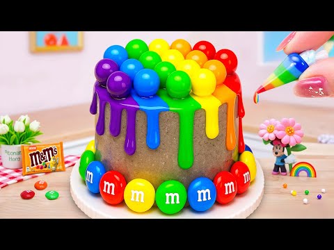 Super Melting Chocolate Rainbow Candy Cake 🍰 Special Miniature Cake Ideas 🌈 Cake In Wonderlan