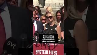 Trump's military flyover disrupts Epstein survivors press conference