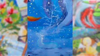 Acrilic Painting  🎨 REINDEER 🎨| How to Draw | Magic Paintings | Relaxing Music