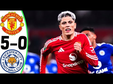 Manchester United vs Leicester City 5-0 - All Goals and Highlights - 2024 🔥 GARNACHO