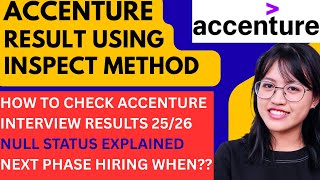 🔴 LIVE | Inspect Method  | accenture interview result 2026 I accenture update | accenture null