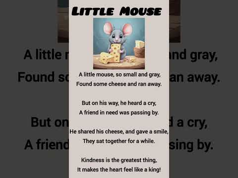 A Little Mouse| Poems in English | English poem for kids |  #shorts #knowledgetreasure