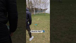 Fast Feet Finishing Drill ⚽ #football #soccer #training #practice #skills #speed #viral #fyp