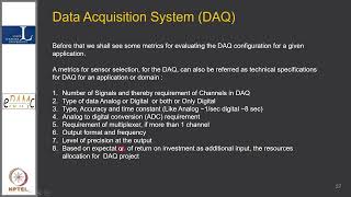Week 4 - Lecture 18 : Data Acquisition Systems (DAQ) Architecture and Signal Processing