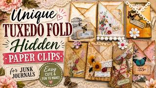 How to Make Tuxedo Fold Hidden Paper Clips With Pockets for Journals