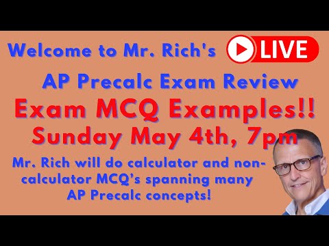LIVE AP Precalculus MCQ Practice – Crush the Exam with Mr. Rich!