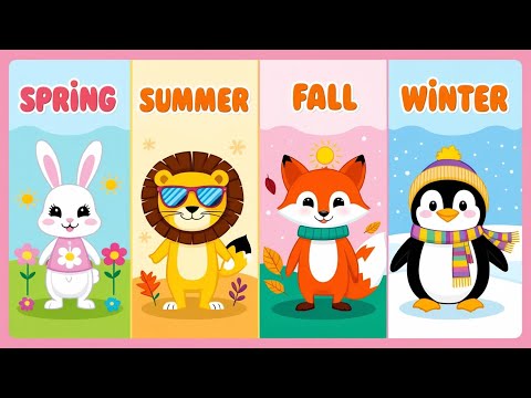 Seasons Song for Kids | Learn Spring, Summer, Fall, Winter | Fun Nursery Rhymes & Educational Songs