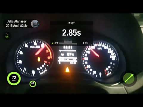 Audi A3 2.0 tfsi quattro 1/4 mile