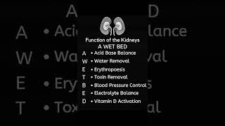 Trick To Learn Function Of Kidney | Biology Neet Tricks | #shorts #ytshorts #neettricks #biology
