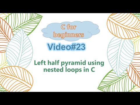 session#23 - print left half pyramid of stars using nested for loop in C (Hindi)