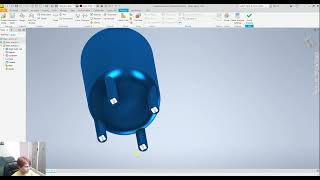 Modeling and load analysis of a metal tank / barrel in Autodesk Inventor