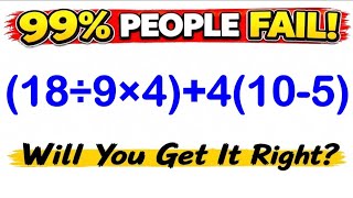 Very Tricky Math Challenge That 99% Get It WRONG!