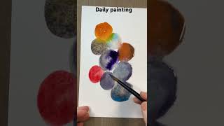 Daily Painting-#art #creativity #morning #painting #play #therapy #watercolor #watercolorpainting
