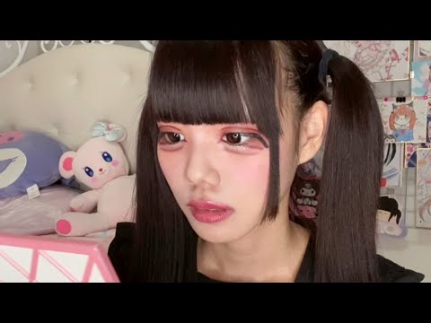 地雷女がいつものメイクを倍でやってみました【地雷メイク2倍】