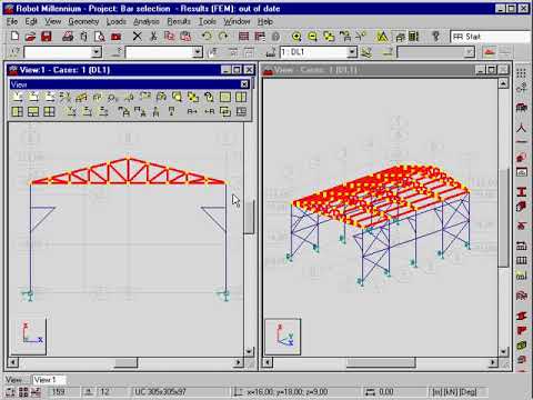 Autodesk Robot structural analysis -bar selection