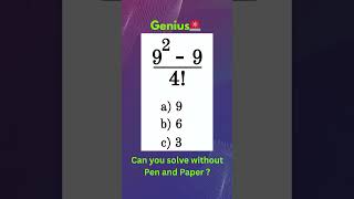 IQ Test | #maths #mathchallenge #mathstrick #iqtest #brainteaser