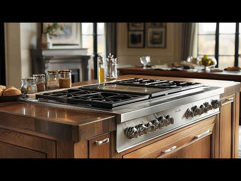 Elegant Center Island Cooktop Kitchen Design | Modern Luxury Interiors & Functional Aesthetics