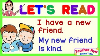 Practice and Learn to Read | Simple Sentences | Reading Lesson for Kids | Teacher Aya