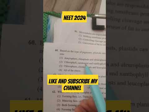 Neet 2024( plastid classified)#neetquestions #neet#neet2024