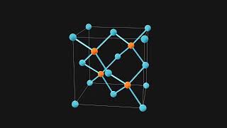 Unit Cell of Silicon Crystal Lattice #diamond