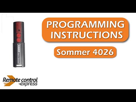 Programming my remote Sommer 4026