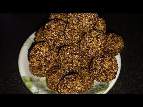 Til ke ladoo preparation in traditional village style...