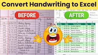 STOP Typing! ✋ Convert Handwritten Notes to Excel in 1 Click ✅