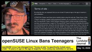 openSUSE Linux Bans Teenagers