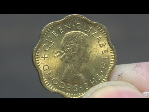 波型コイン磨いてみた CEYLON 2CENTS ELIZABETH2