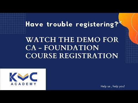 CA Foundation Course Registration