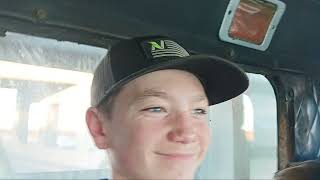 CRUISING DOWN HWY 99 IN AN ANTIQUE TRUCK HAULING ANTIQUE TRACTORS WITH FRIENDS