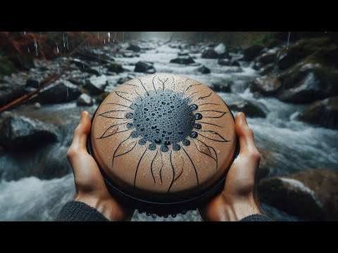 SIT BACK & ENJOY LIFE | HANDDRUM | HANDPAN | RAINDROPS | CREEK | RIVER | BIRDS SING | 4:52 MINUTES