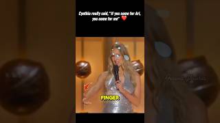 Ariana thought she was being nice… but Cynthia caught the shade first #arianagrande #music