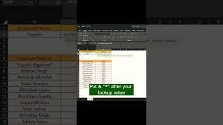 WildCard Vlookup #exceltips #advancedexceltraining #datanalysis #excelmastery #vlookupformula