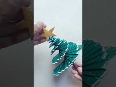 diy Christmas tree | glitter paper craft #viralvideo #shortvideo #artisticnatha #christmastree #diy
