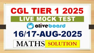 OLIVE BOARD CGL PRE LIVE MOCK TEST SOLUTION || 17-AUG-2025 LIVE MOCK TEST #oliveboardlivemock