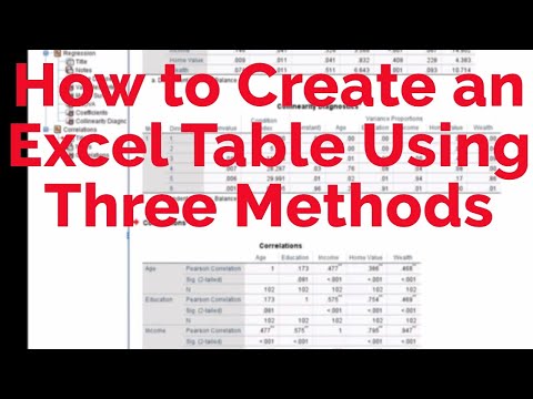 How to Create an Excel Table Using Three Methods - Excel Tips and Tricks