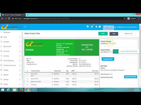 How to Sales invoice - Product based (Exclusive tax) in Accozen POS billing software
