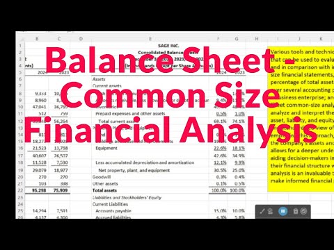 Secrets of Balance Sheet Analysis - Common Size Method