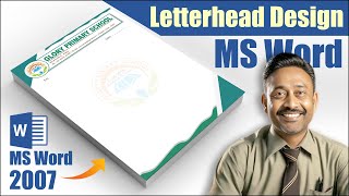 Printable Letterhead Design in MS Word 2007 Hindi Tutorial | MS Word me Letterhead banana sikhe