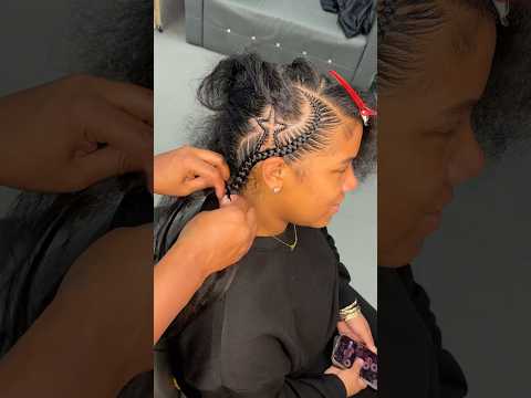 First time trying a star 🌟 how did I do? |stitch braids #stitchbraids #braidmaids  #trendingstyles