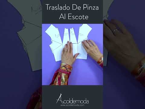 Traslado de Pinza al Escote  #acoldemoda #darts #sewing #costura #patternmaking #patronaje #blusas