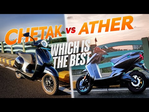 Ather 450X vs Bajaj Chetak | Real-World Electric Scooter Comparison | Motojith Vlog #4