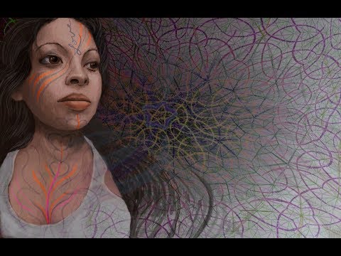 Mind blowing portrait painting with music by the artist.