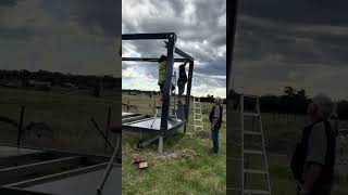Start of flat pack tiny home build #homestead