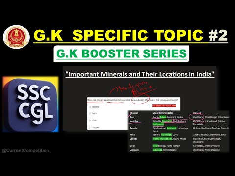MINERALS AND RESOURCES OF INDIA  |  SPECIFIC GS TOPIC #ssc 