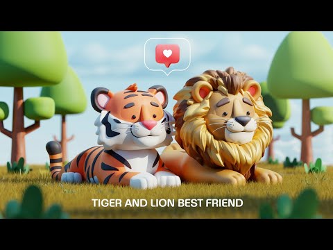 शेर और बाघ की दोस्ती की कहानी | TIGER AND LION BEST FRIEND STORY ❣️