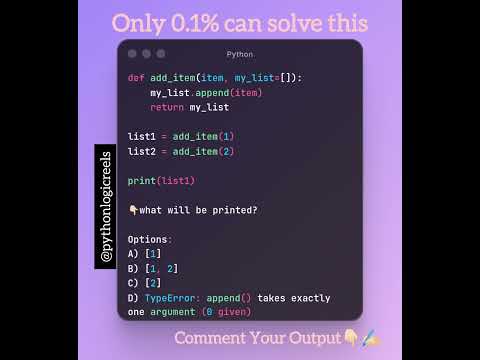 Only 0.1% Can Solve This Viral Python Puzzle! (The Mutable List Trap) #shorts #short