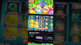 WINNING on Huff N More Puff slot machine BONUS! #gambling #slot #shorts